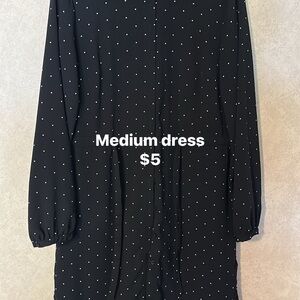 Apt. 9 Black and White Polka Dot Midi Dress